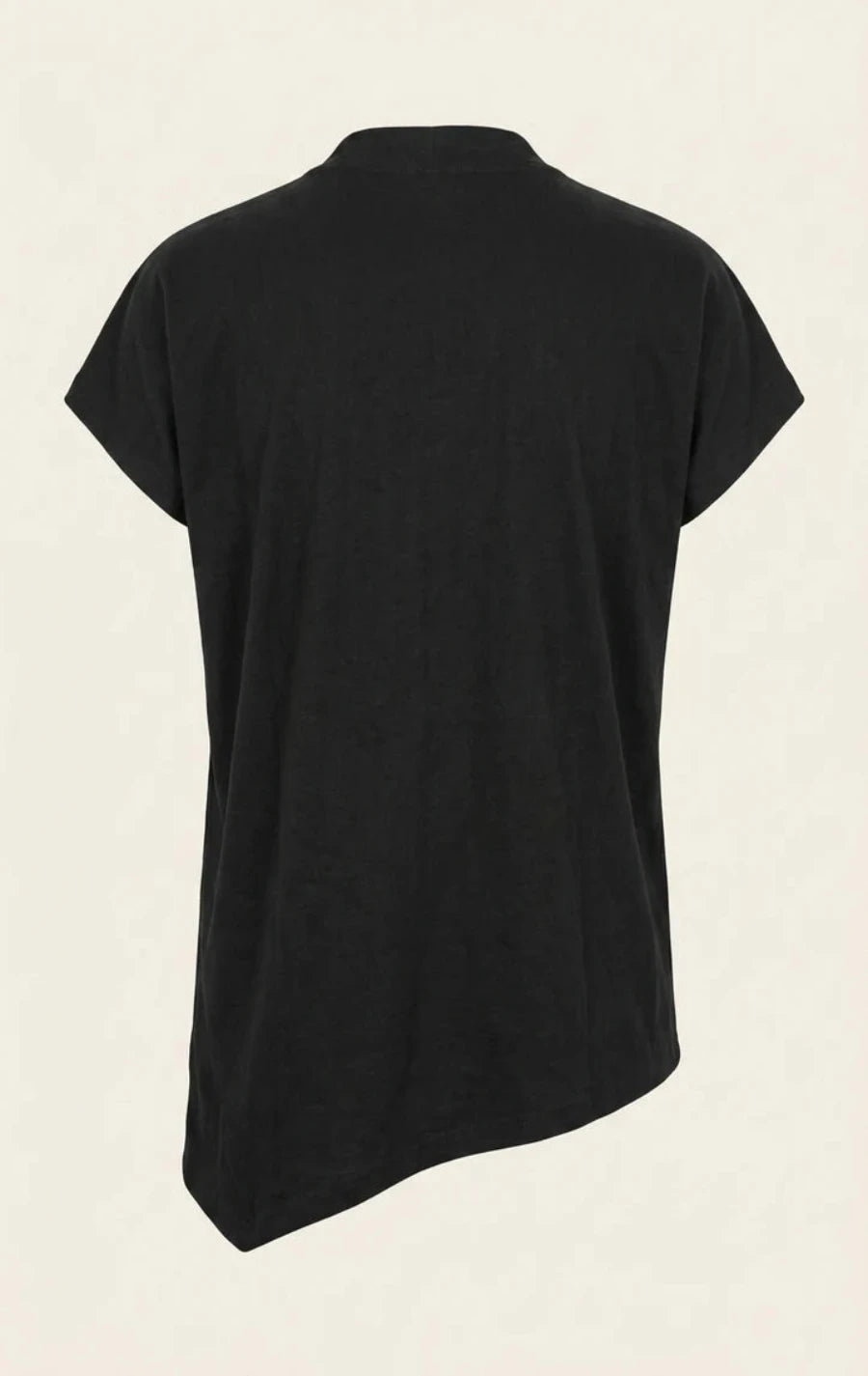 Asymmetric Zipper Cotton|T-Shirt