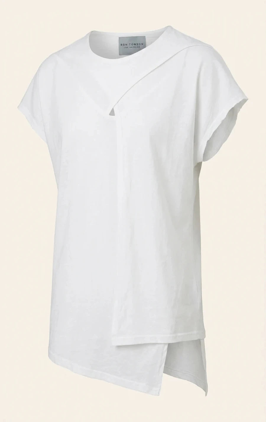 Asymmetric Cotton|T-Shirt