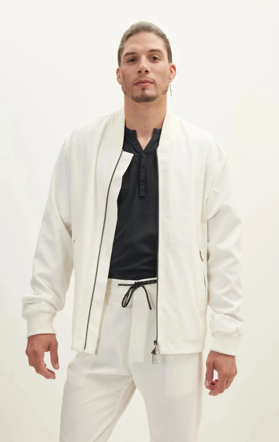 Waffle Stretch Bomber|Jacket