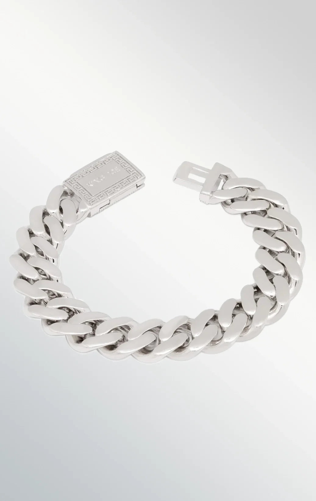 15 mm iced Miami white gold bracelet