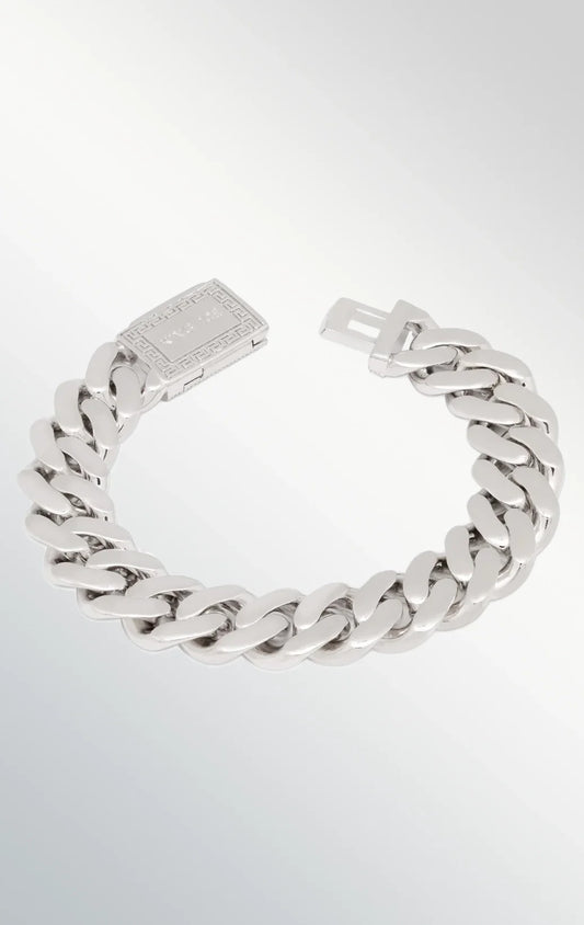 15 mm iced Miami white gold bracelet