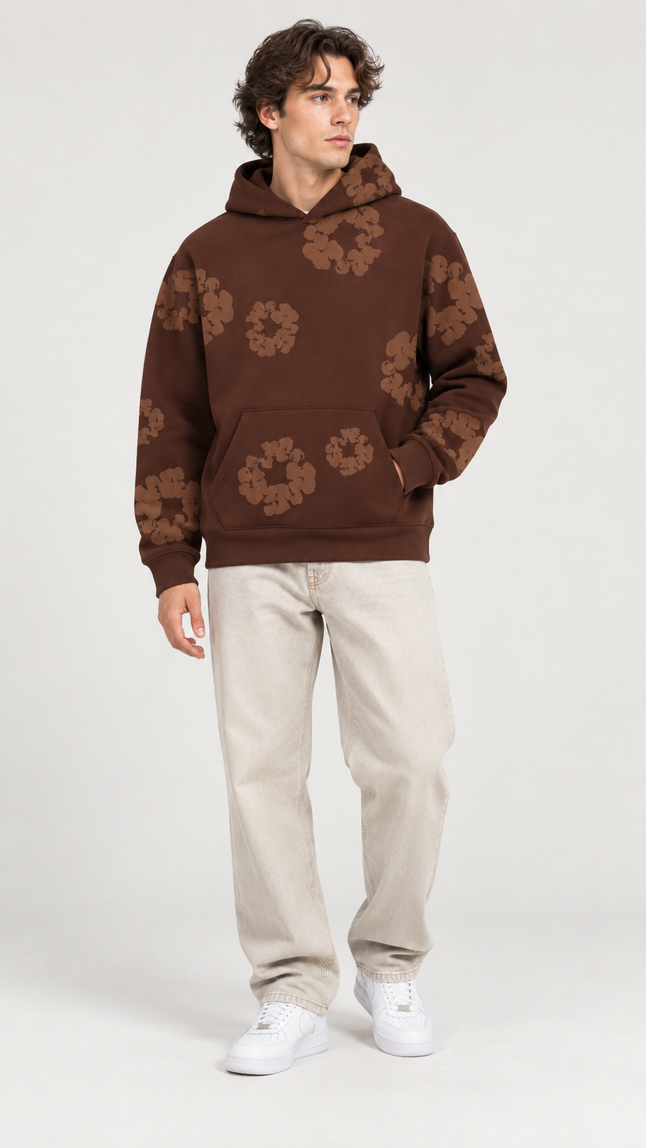 Mono Cotton Wreath Hoodie