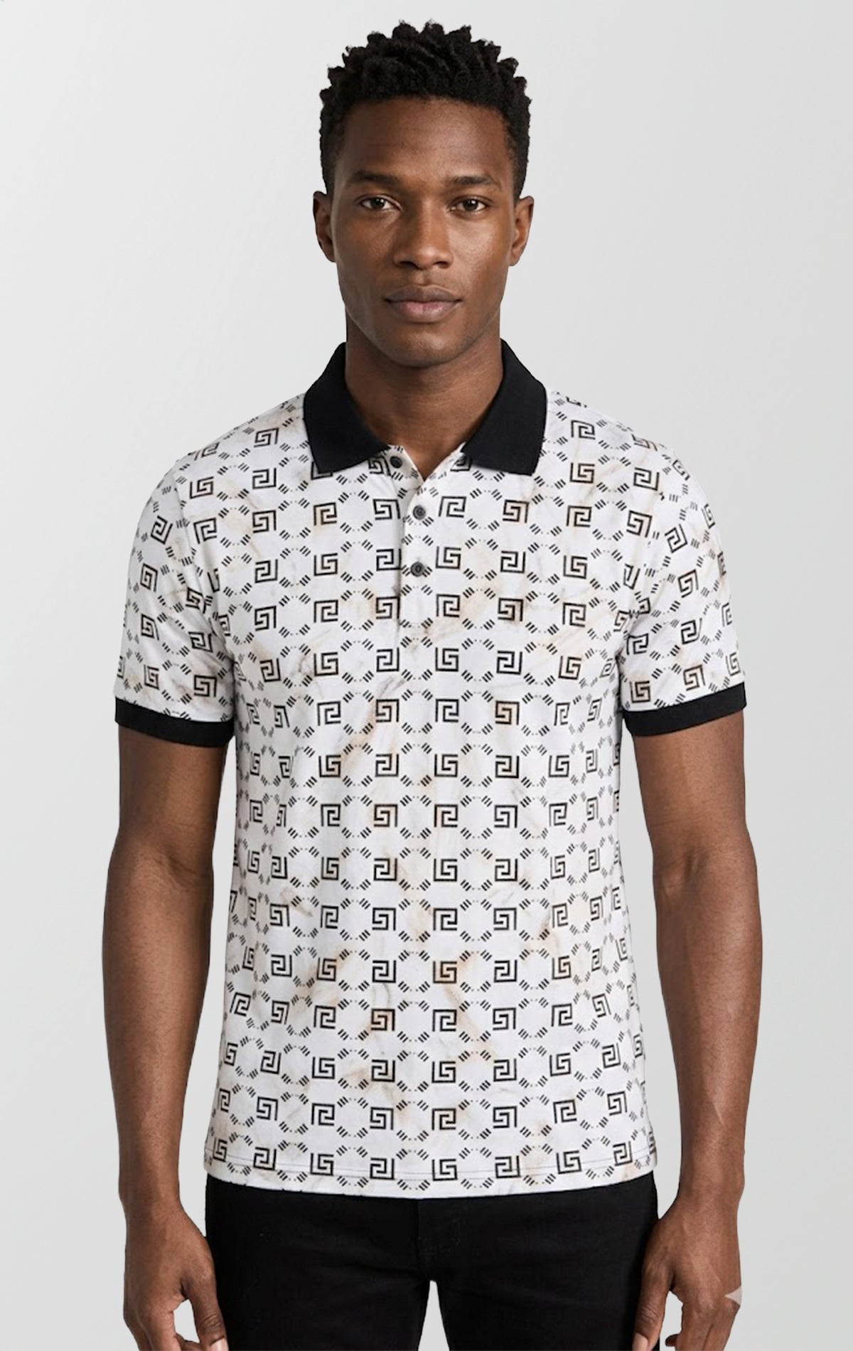 Marbled Polo Shirt | Premium Slim-Fit