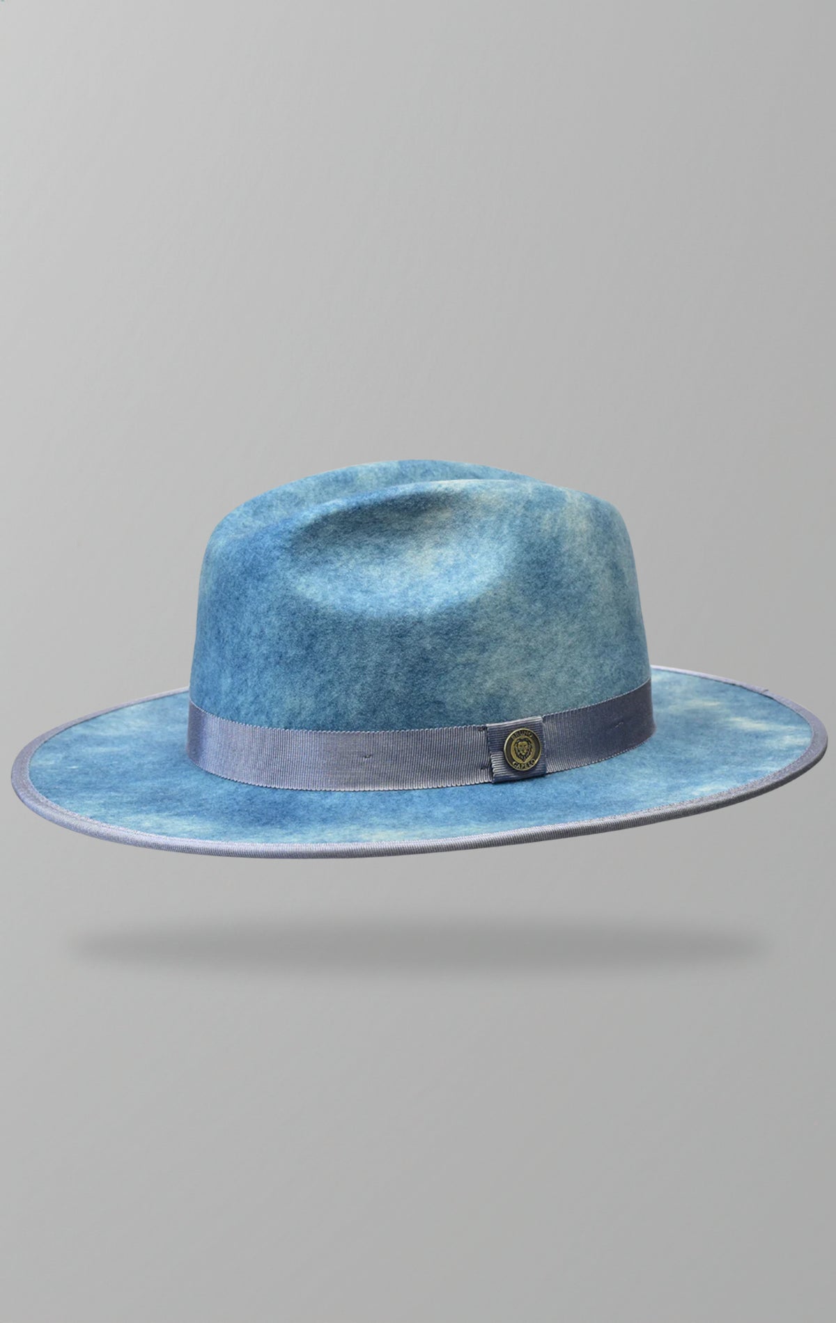 Classic wool flat brim fedora with color underlay, 3" bound grosgrain brim, and 100% fine Australian Wool.