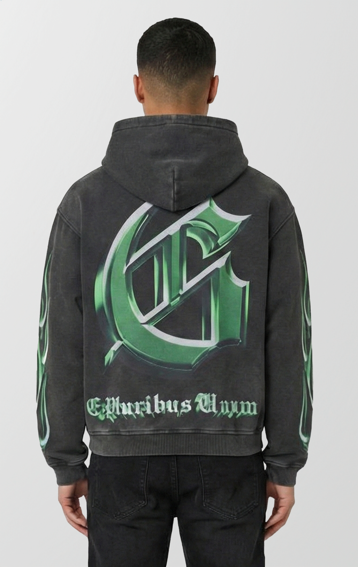 Overstimulation 2025  Hoodie | TV Screen & Flame Graphic