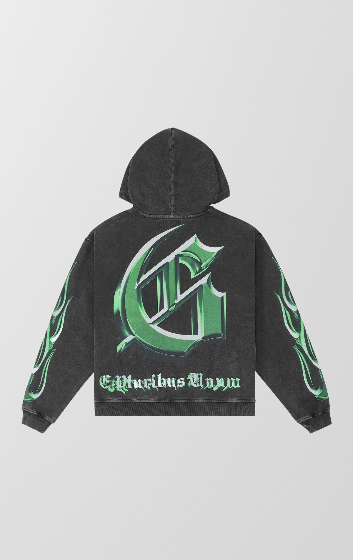 Overstimulation 2025  Hoodie | TV Screen & Flame Graphic