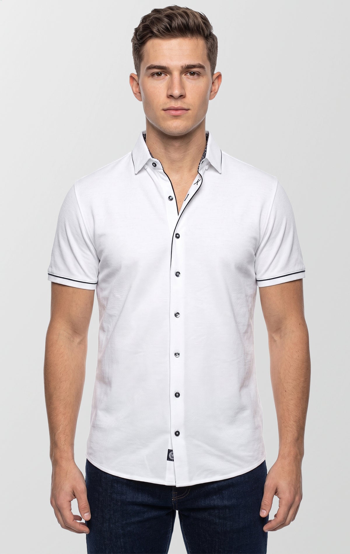 Premium Signature Stretch Short Sleeve Button Up Shirt