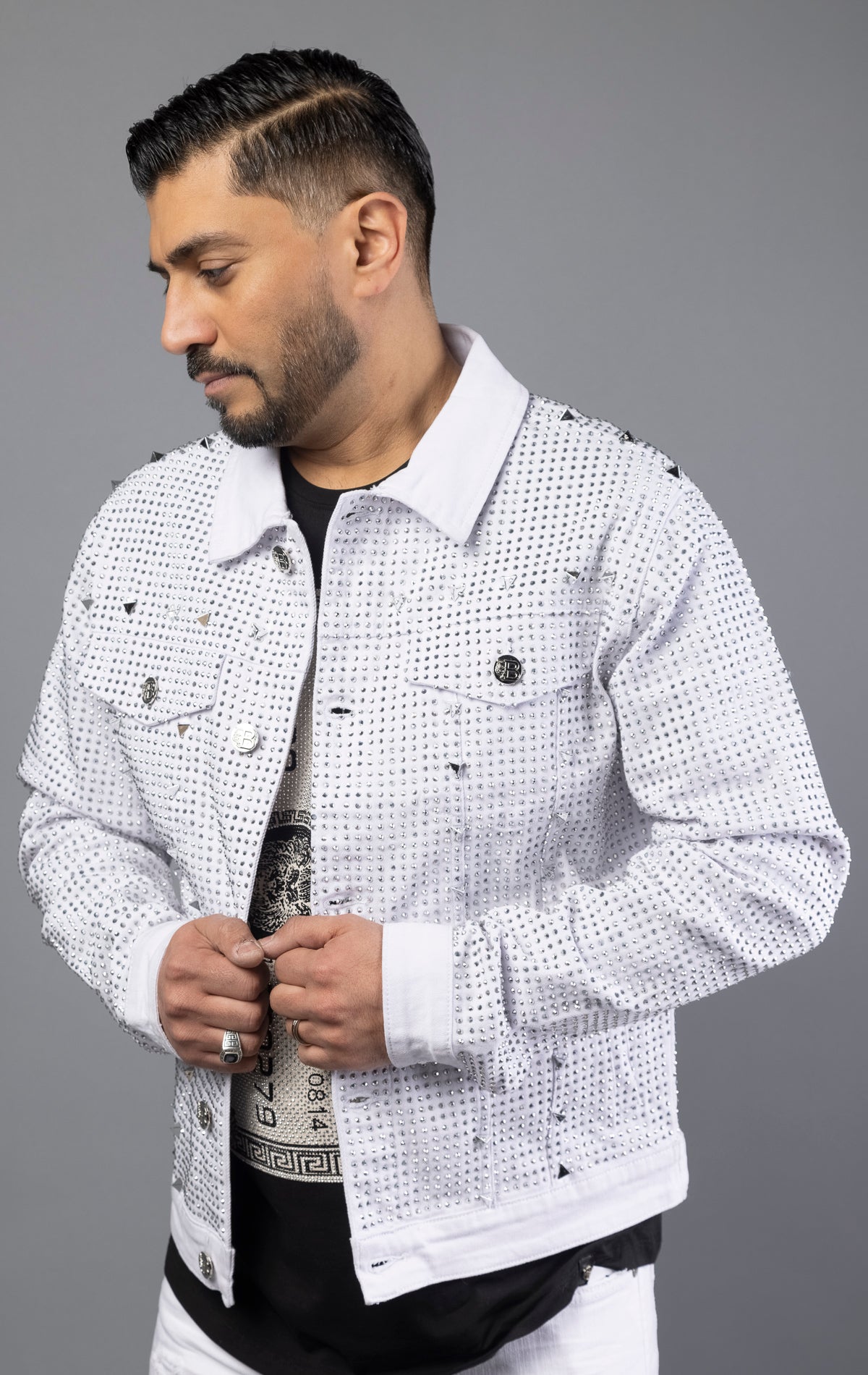 Premium quality denim jacket with eye-catching designs and modern detailing, perfect for layering.