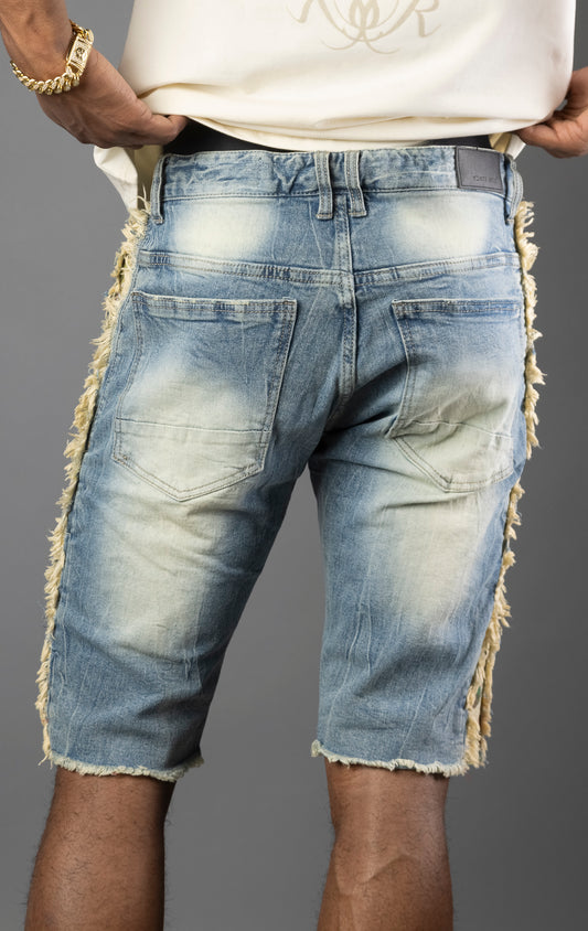 Men's Gladstone blue shorts in a comfortable blend of 98% cotton and 2% spandex. The shorts feature a 12-inch inseam.