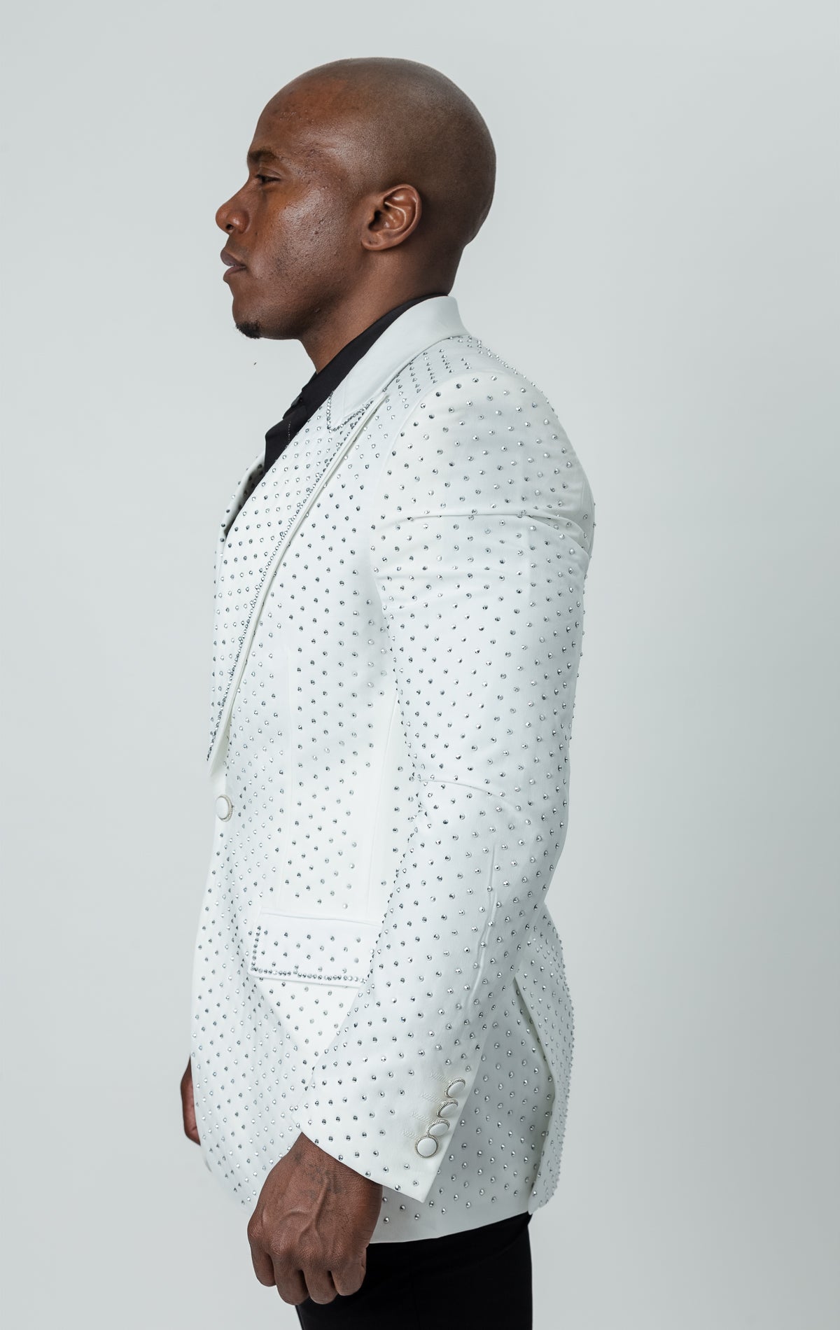 men,blazer,rhinestones, black,dresswear,elegance