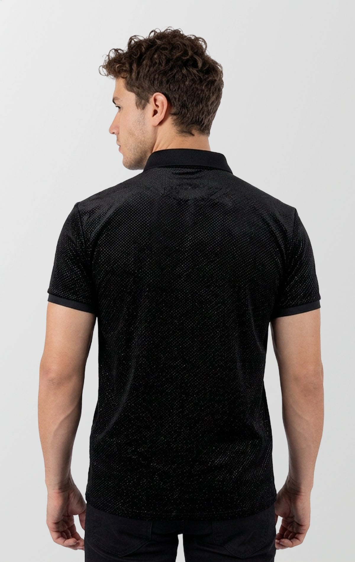 Shiny Speckled Textured | Polo Shirt