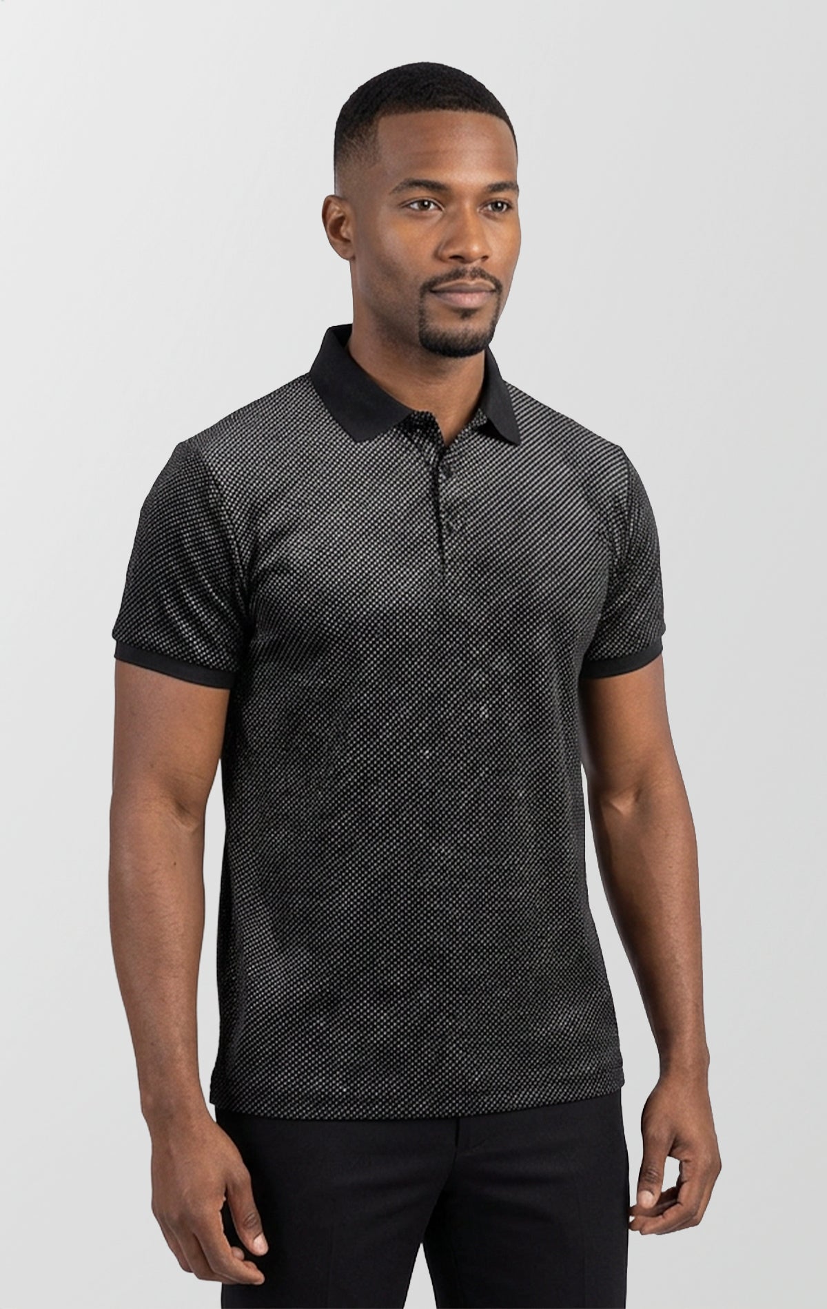 Shiny Speckled Textured | Polo Shirt