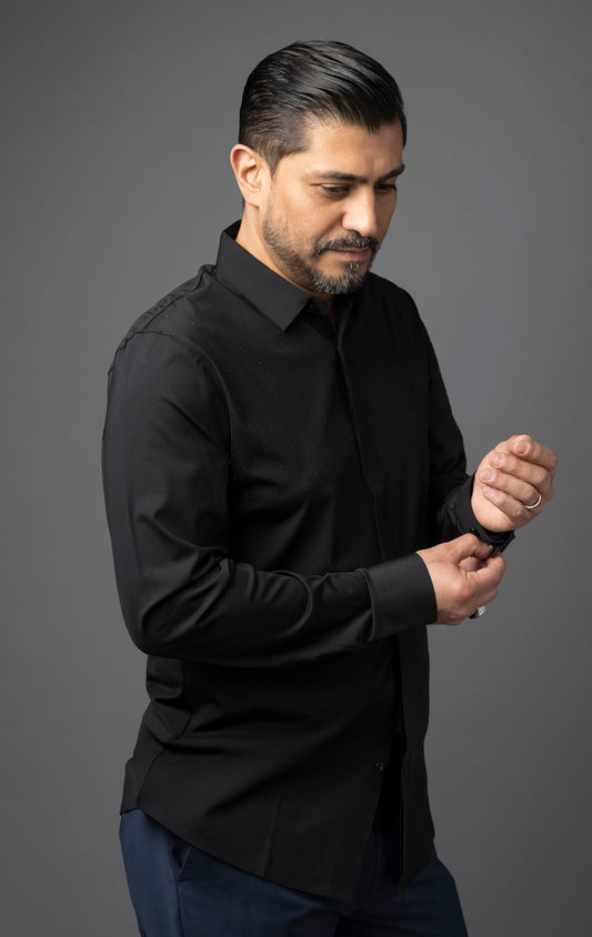 men-black-long-sleeve-shirt-sparkling-rhinestone-elegant