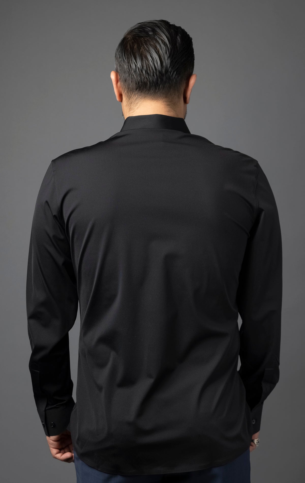 men-black-long-sleeve-shirt-sparkling-rhinestone-elegant
