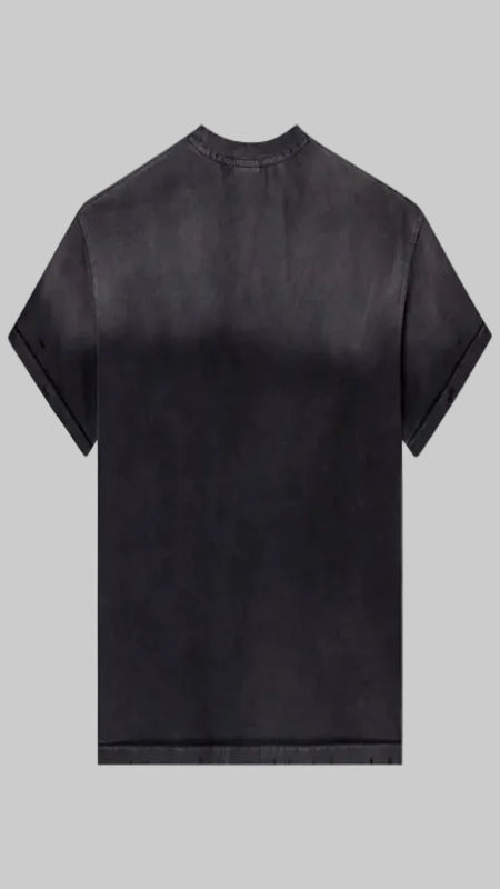 Black t-shirt on a white background