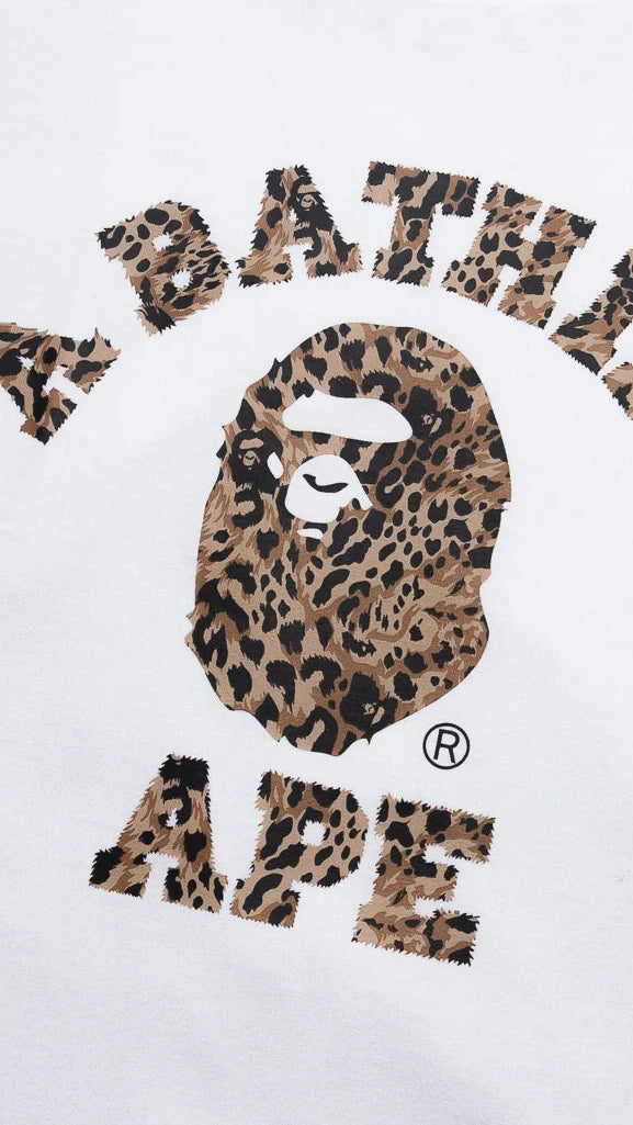 Wild Leopard Pattern College T-Shirt