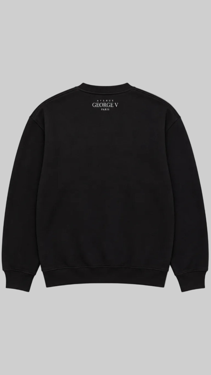 Skull Face Rhinestone Crewneck Sweatshirts