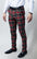 Black&nbsp;and red checkered plaid chino dress pants