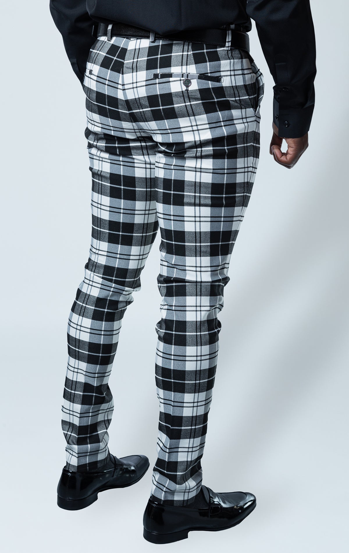 Checkered black and white dress pants 