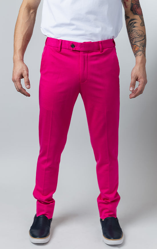 Fuchsia casual/formal pants for men