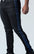 Black premium denim pants with unique side strip design.