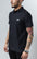 black polo shirt with 3 buttons