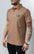 Brown polo shirt with 3 buttons