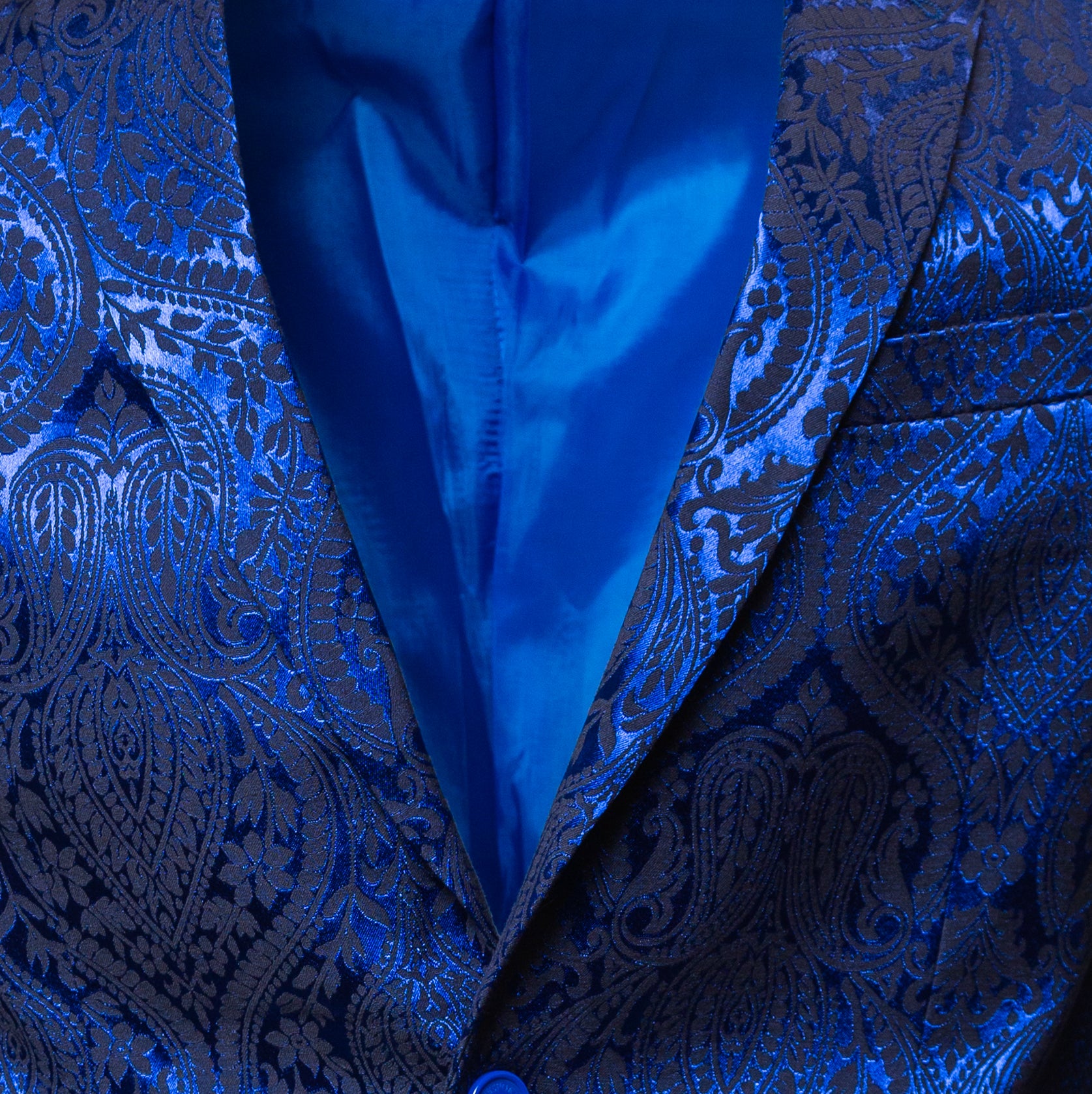 Blue royal fabric with unique pattern